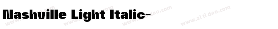 Nashville Light Italic字体转换